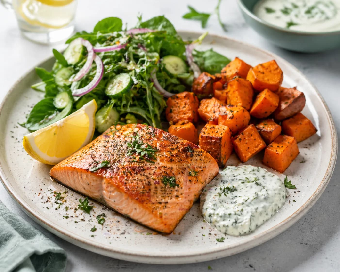 Žena při ranní józe v přírodě